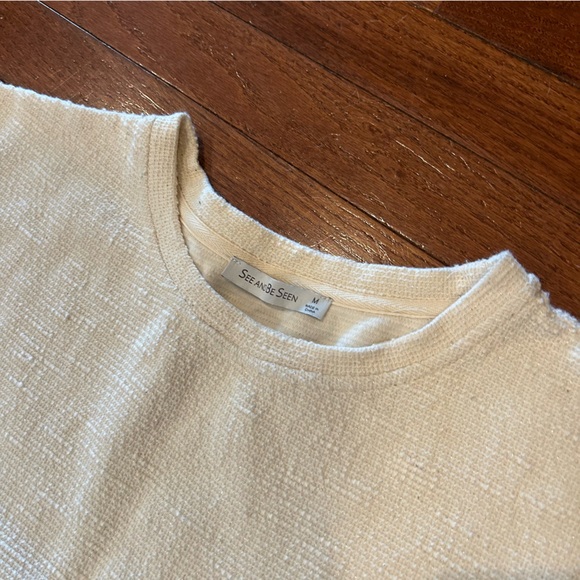 SEE AND BE SEEN Been There Women’s size M Comfy Cream Jumpsuit - Picture 7 of 9